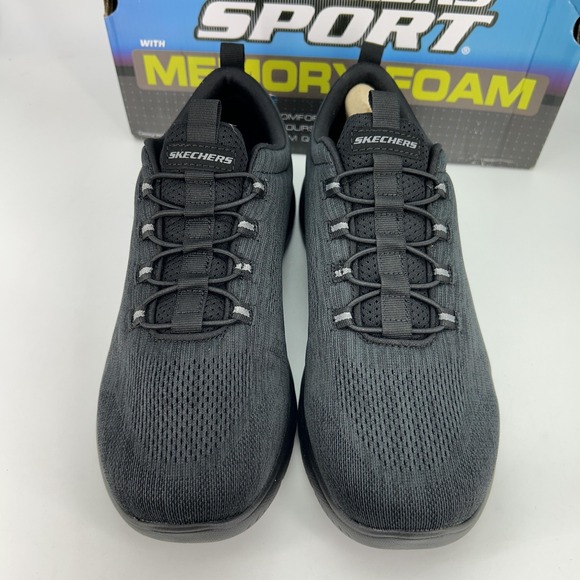 Skechers Summits Louvin Shoes Mens Size 9 Black Wide Fit Slip On Memory Foam - Picture 6 of 14